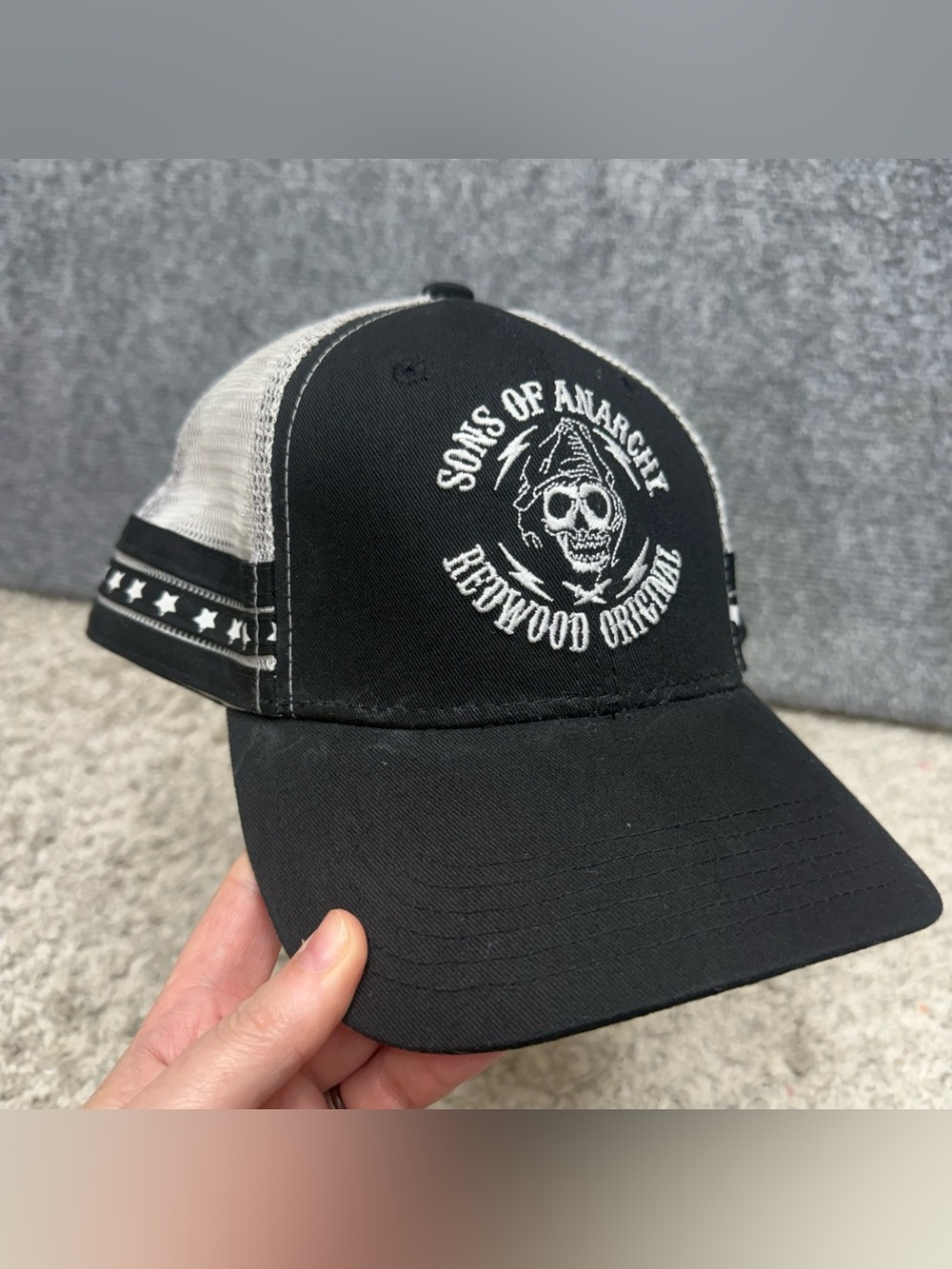 Sons Of Anarchy Black RedWood Original Mesh SnapBack Trucker Adjustable Hat Cap